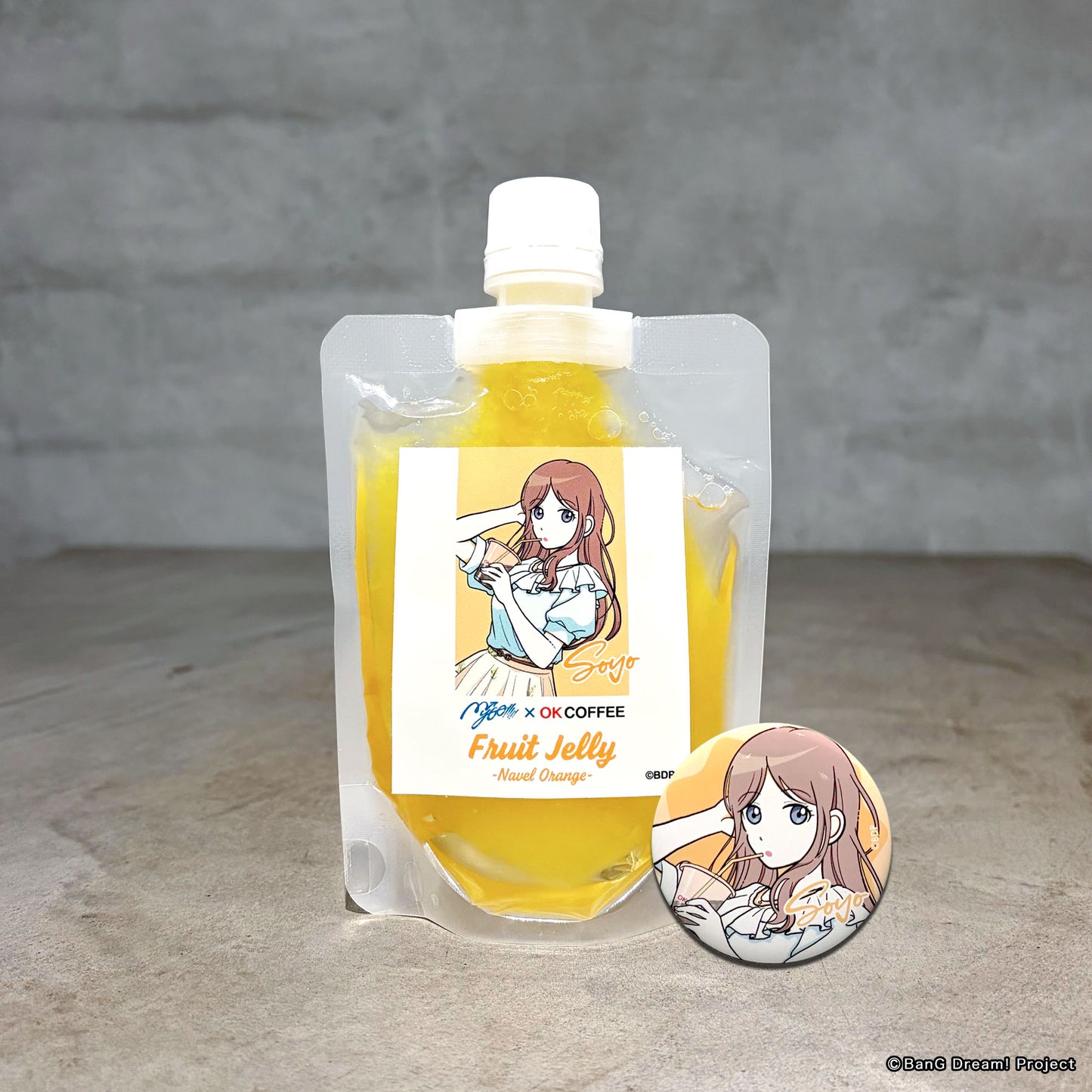 【BanG Dream!】フルーツゼリー・MyGO!!!!!×OK COFFEE　長崎　そよ　ネーブルオレンジ味（缶バッジ付き）